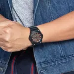 CASIO AEQ-200W-1A2VDF Resin Body Multifunctional Backlit Analog-Digital Men's Wristwatch – Dial Color: Orange, Strap Color: Black – Thumbnail 6