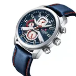 NaviForce NF9211L Chronograph Leather Strap Luminous Men's Watch – Dial Color: Blue, Strap Color: Blue – Thumbnail 2