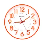 Ajina Maple Accurate Timekeeping Round Wall Clock – Color: Orange – Thumbnail 1
