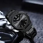 Nibosi 2520 Polygon Waterproof & Stainless Steel Strap Men's Watch – Dial Color: Blue, Strap Color: Silver – Thumbnail 3