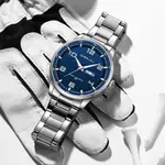 CRRJU 5005 Classic Stainless Steel Multifunctional Analog Quartz Fashion Men's Watch – Dial Color: Blue, Strap Color: Silver – Thumbnail 2