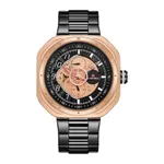 Naviforce NF9141 Luxury Stainless Steel Chronograph Men's Watch  – Dial Color: Rose, Strap Color: Black – Thumbnail 1