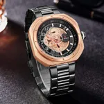 Naviforce NF9141 Luxury Stainless Steel Chronograph Men's Watch  – Dial Color: Rose, Strap Color: Black – Thumbnail 3