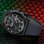 NAVIFORCE NF8051T Luxury Silicone Band Quartz Men's Watch – Dial Color: Black, Strap Color: Grey – Thumbnail 3