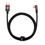 Baseus 100W Type-C to Type-C 1m Nylon Braided Elbow Charging Cable – Color: Red – Thumbnail 1