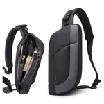 Bange BG-7312 Men Microfiber Leather Crossbody Chest Bag – Color: Gray – Thumbnail 2