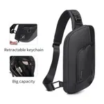 Bange BG-7312 Men Microfiber Leather Crossbody Chest Bag – Color: Black – Thumbnail 3