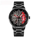 SKMEI NF1990 Model-D Rolling Dial Men's Watch – Dial Color: Red, Strap Color: Black – Thumbnail 1