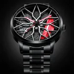 SKMEI NF1990 Model-D Rolling Dial Men's Watch – Dial Color: Red, Strap Color: Black – Thumbnail 3