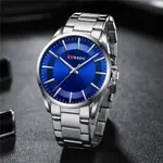 Curren 8429 Luxury Stainless Steel Analog Men's Watch – Dial Color: Blue, Strap Color: Silver – Thumbnail 3