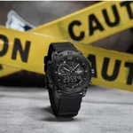 Naviforce 6104 Digital Analog Silicone Strap Waterproof Sporty Men's Watch – Dial Color: Black, Strap Color: Black – Thumbnail 2