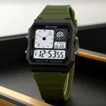 Skmei 2347 Luxury Personalised Digital Men's Watch – Dial Color: Black, Strap Color: Green  – Thumbnail 4