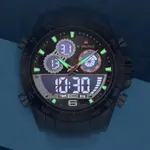 Naviforce NF9188 Luxury Stainless Steel Strap Analog Digital Sports Men's Watch – Dial Color: Black, Strap Color: Black – Thumbnail 5