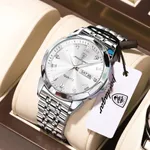 Poedagar 810 Adults Stainless Steel Men's Watch – Dial Color: Silver, Strap Color: Silver – Thumbnail 3