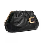 Faux Leather Lavie Women Sleek Wink Frame Clutche – Color: Black – Thumbnail 2