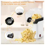 Automatic Electric Hot Air Top Cover Plastic Household and Car Popcorn Machine – Color: White – Thumbnail 3