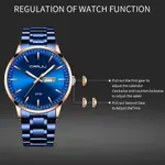 CRRJU 2193 High Qualityy Stainless Steel Sport and Casual Fashion Men's Watch – Dial Color: Blue, Strap Color: Blue – Thumbnail 6