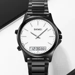 SKMEI 2120 Sport Waterproof Dual Display Digital Chrono Men's Watch – Dial Color: White, Strap Color: Black – Thumbnail 3
