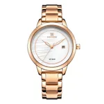 NAVIFORCE NF5008 Stainless Steel Analog Women's Watch – Dial Color: White, Strap Color: Rose – Thumbnail 1