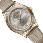 Naviforce NF5040 Genuine Leather Strap Quartz Analog Fashion Men’s Watch – Dial Color: Grey, Strap Color: Grey – Thumbnail 2