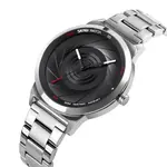 SKMEI 9210 Stainless Steel Analog Luxury Quartz Men's Watch – Dial Color: Black, Strap Color: Silver – Thumbnail 2