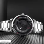 SKMEI 9210 Stainless Steel Analog Luxury Quartz Men's Watch – Dial Color: Black, Strap Color: Silver – Thumbnail 3