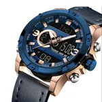 Naviforce NF9097 Luxury Brand Dual Display Sports Men's Watch – Dial Color: Blue, Strap Color: Blue – Thumbnail 2