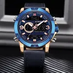 Naviforce NF9097 Luxury Brand Dual Display Sports Men's Watch – Dial Color: Blue, Strap Color: Blue – Thumbnail 3