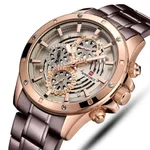 Naviforce NF9150 Luxury Steel Quartz Waterproof Sport Men's Watch – Dial Color: Gold, Strap Color: Rose – Thumbnail 2