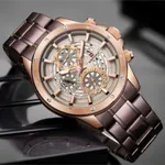 Naviforce NF9150 Luxury Steel Quartz Waterproof Sport Men's Watch – Dial Color: Gold, Strap Color: Rose – Thumbnail 3