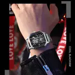 CRRJU 2313 Comfortable Stainless Steel Multifunctional Chronograph Luminous Dial Casual Men's Watch – Dial Color: Black, Strap Color: Silver – Thumbnail 4