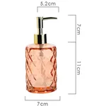 ​Amber Glass Liquid Soap Dispenser Pump Shampoo & Conditioner Dispenser 330ml – Color: Orange – Thumbnail 2