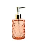 ​Amber Glass Liquid Soap Dispenser Pump Shampoo & Conditioner Dispenser 330ml – Color: Orange – Thumbnail 1