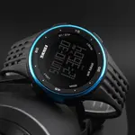 SKMEI 1219 Digital Stylish Silicone Strap Sporty Men's Watch – Dial Color: Black, Strap Color: Blue – Thumbnail 2