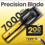 VGR V-654 Professional Trimmer for Men – Color: Gold – Thumbnail 3