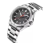 NAVIFORCE NF9200S Stainless Steel Analog Men's Watch – Dial Color: Black, Strap Color: Silver – Thumbnail 2