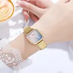 SKMEI 2190 Stainless Steel Strap Rainbow dial women wristwatch – Dial Color: Gold, Strap Color: Gold  – Thumbnail 4