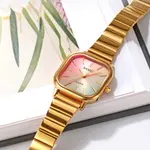 SKMEI 2190 Stainless Steel Strap Rainbow dial women wristwatch – Dial Color: Gold, Strap Color: Gold  – Thumbnail 2