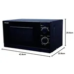 Sharp R-20A0(K)V 20 Liters 800W 5 Auto Menus Mechanical Control Microwave Oven – Thumbnail 3