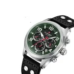 NAVIFORCE NF1006 Solar-Powered Movement Luminous Men Watch – Dial Color: Green, Strap Color: Black – Thumbnail 2