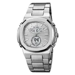 Skmei 2279 Dual Time Stainless Steel Digital Men's Watch – Dial Color: Silver, Strap Color: Silver – Thumbnail 1