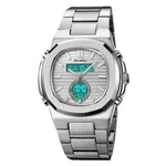 Skmei 2279 Dual Time Stainless Steel Digital Men's Watch – Dial Color: Silver, Strap Color: Silver – Thumbnail 4