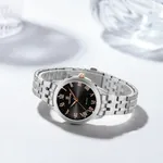 NAVIFORCE NF5032 Stainless Steel Analog Watch For Women – Dial Color: Black, Strap Color: Silver – Thumbnail 2