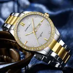 CRRJU 5008 Stainless Steel Quartz Function Classic Fashion Men's Watch – Dial Color: Silver, Strap Color: Gold  – Thumbnail 3