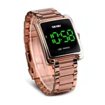 Skmei 1505 Waterproof Wristwatch LED Digital Men's Watch – Dial Color: Black, Strap Color: Rose – Thumbnail 3