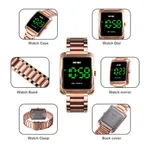 Skmei 1505 Waterproof Wristwatch LED Digital Men's Watch – Dial Color: Black, Strap Color: Rose – Thumbnail 4