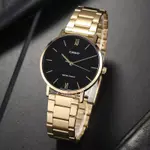 Casio MTP-VT01D-2BUDF Enticer Men's Analog Stainless Steel Chain Wristwatch – Dial Color: Black, Strap Color: Gold – Thumbnail 2