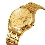 Skmei 9069 Stainless Steel Waterproof Quartz Men's Watch – Dial Color: Gold, Strap Color: Gold  – Thumbnail 2
