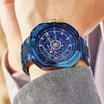 Naviforce NF9141 Luxury Stainless Steel Chronograph Men's Watch  – Dial Color: Blue, Strap Color: Blue – Thumbnail 4