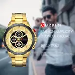 Curren 8323 Luxury Quartz Stainless Steel Chronograph Men's Watch – Dial Color: Gold, Strap Color: Gold – Thumbnail 4
